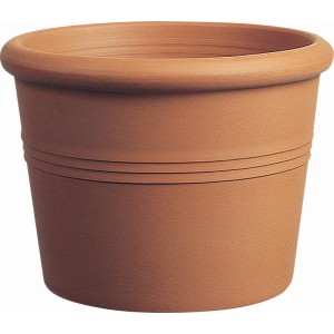 Vaso per piante marrone per giardino o interni.