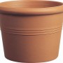 Vaso per piante marrone per giardino o interni.