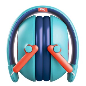 Cuffie antirumore turchesi 3M per bambini, regolabili e confortevoli.
