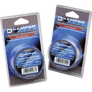 Filo per saldatura Kemper, bobine da 100g e 250g, accessori per saldatrici.