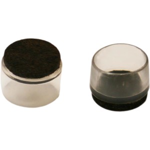 t.b.t. Feltrini: Due varianti con superficie di scorrimento in feltro e alloggiamento in plastica trasparente.