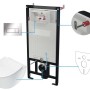 Set WC murale Artemides 6 in 1 bianco - cromo
