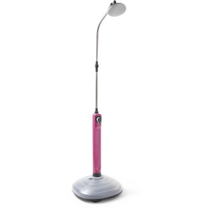 Doccia da giardino t.b.t. con base rosa e soffione regolabile.