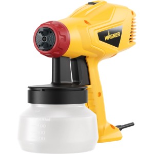 Sistema di verniciatura Wagner Wood & Metal Sprayer W 125 giallo/nero/rosso con contenitore.