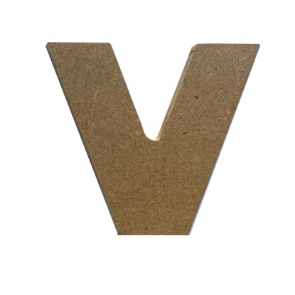 Lettera V h12 cm in MDF