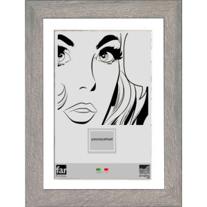 Cornice t.b.t. grigia con passepartout.