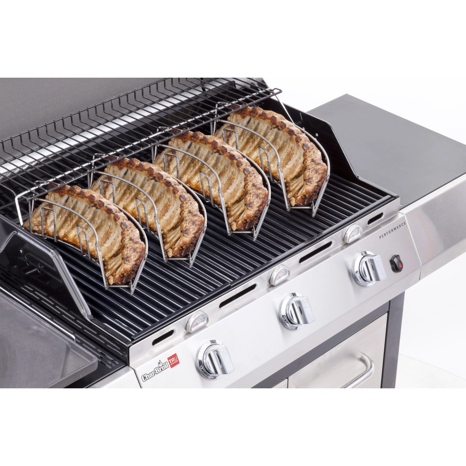 Supporto Per Costine E Bistecche Da BBQ - Rack In Ferro Per Griglia E Forno, Fino A 5 Costolette