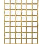 Grigliato in legno per giardino con design quadrato.