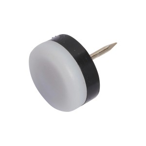 Pattino in plastica con perno, Ø 22 mm, per mobili e protezione superfici.