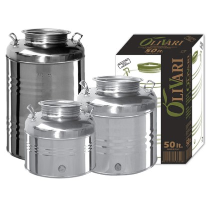 Fusto contenitore olio inox olivari 30 l