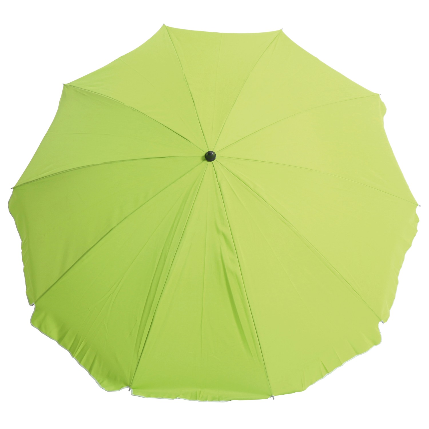 Ombrellone da balcone CMI, rotondo, verde chiaro, Ø 200 cm, dall'alto. Protezione solare per balcone e giardino.