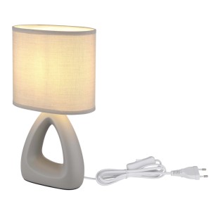 Lampada da tavolo in ceramica Triangle Globo 170x100 mm grigio