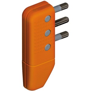 Spine arancione t.b.t. con tre perni metallici.