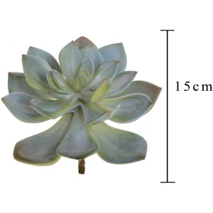 Dettaglio di una succulenta artificiale di 15 cm per vasi da fiori.