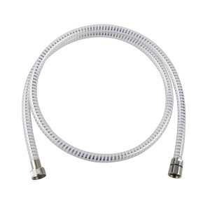 Tubo Flessibili trasparente con connettori argentati.