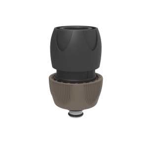 t.b.t. Raccordo per irrigazione in plastica nero e marrone.