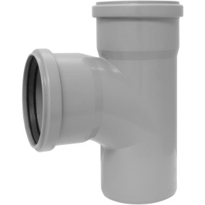 Giunto semplice Marley HT DN 50/40, 87 gradi, per tubi di scarico interni, grigio.