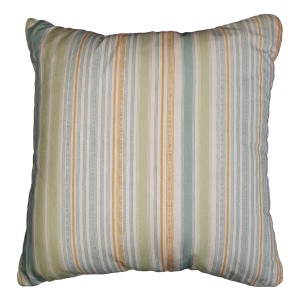 t.b.t. cuscino da esterno a righe nei toni del verde, giallo e blu.