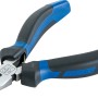 Pinza combinata LUX, 120 mm, con manici blu e neri per afferrare, piegare, tagliare e avvitare.