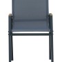 Sedia da giardino t.b.t. in metallo grigio e tessuto.