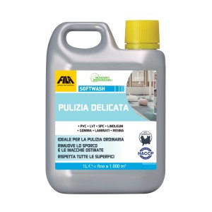 Flacone di FILA Softwash per la pulizia delicata dei pavimenti.
