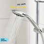 Set asta doccia Grohe QuickFix Vitalio Joy 110 Mono Chrome con getto Rain in dettaglio.