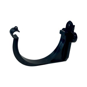 Staffa per grondaia t.b.t. in plastica nera per grondaie e pluviali.