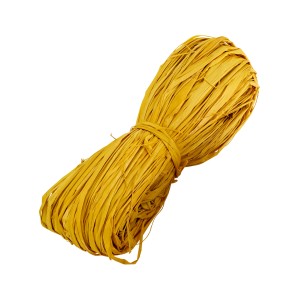 OBI rafia naturale gialla (50g) per lavori di legatura decorativi e progetti di bricolage.