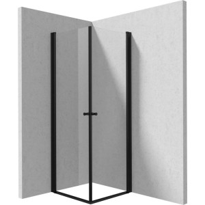 Cabina doccia quadrata Coliseo Idrostile vetro 6 mm 800x2000 mm nero