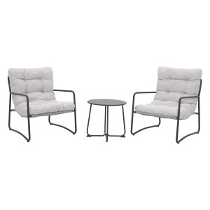 Salotto da balcone Patterson acc e textilene cuscini poliestere 2 posti