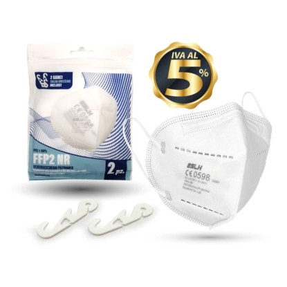 Mascherina FFP2 con gancio 2 pz