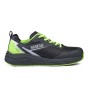 Scarpa da lavoro nera t.b.t. con dettagli verdi e logo Sparco.