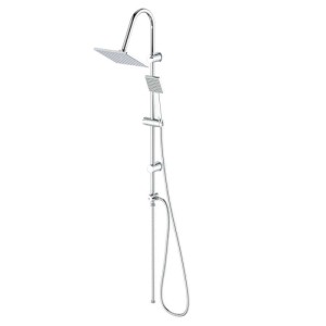Colonna doccia Win con soffione e doccetta 1 getto acciaio cromo