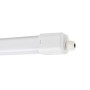 Lampada stagna a LED Eglo Slim bianca, 110,5 cm, dettaglio del terminale con pressacavo.