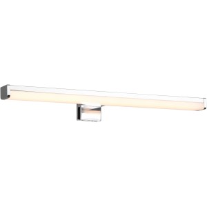 Lampada da specchio a LED Trio Lino cromata, 40 cm di larghezza, per bagno e soggiorno.