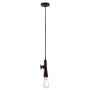 Lampada a sospensione marrone ruggine Luce Design Amarcord, 1 luce in stile industriale.