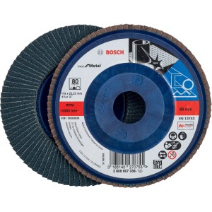 Disco lamellare Bosch Best for Metal, disco abrasivo per smerigliatrici angolari.