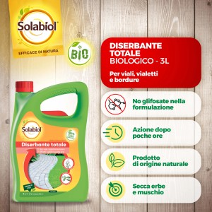 Solabiol diserbante, biologico, 3L. Adatto per vialetti e bordure.