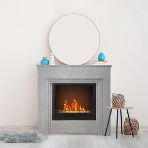Camino a bioetanolo da terra Divina Fire Bellini 3,4 kW L96xP35xH96 cm cemento