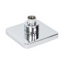 Soffione doccia quadrato t.b.t. cromato per montaggio a soffitto.