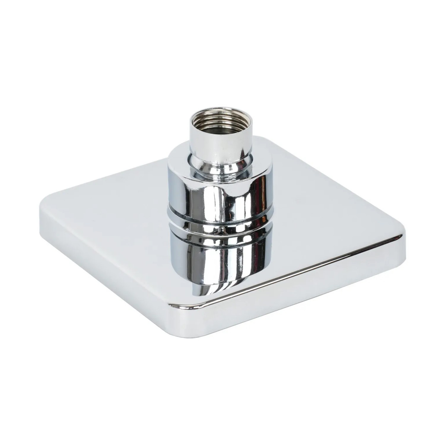 Soffione doccia quadrato t.b.t. cromato per montaggio a soffitto.