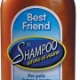 Flacone di shampoo per cani Best Friend con olio di visone, ideale per pelo lungo e secco.