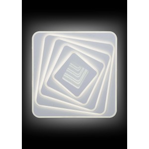 Plafoniera LED quadrata con design a incastro.