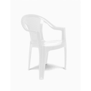 Sedia da giardino senza cuscino Tressi rattan bianco