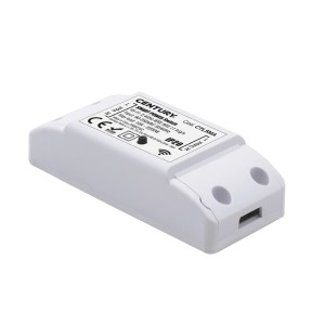 Dettaglio di un interruttore Smart Power bianco per strisce LED.