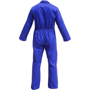 Tuta da lavoro blu vista da dietro, categoria abbigliamento da lavoro e accessori.