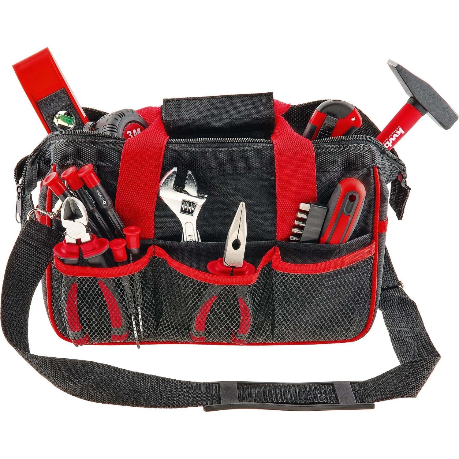 Kwmobile Borsa Rigida Per Tonies - Custodia In Nylon Balistico 1680D Con 8 Tasche, Trasporta Fino A 20 Figure, Rosso