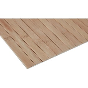 Tappeto cucina in bambù naturale con superficie a coste.