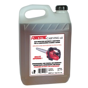 Tanica di olio per motoseghe, forestale, 5 litri.