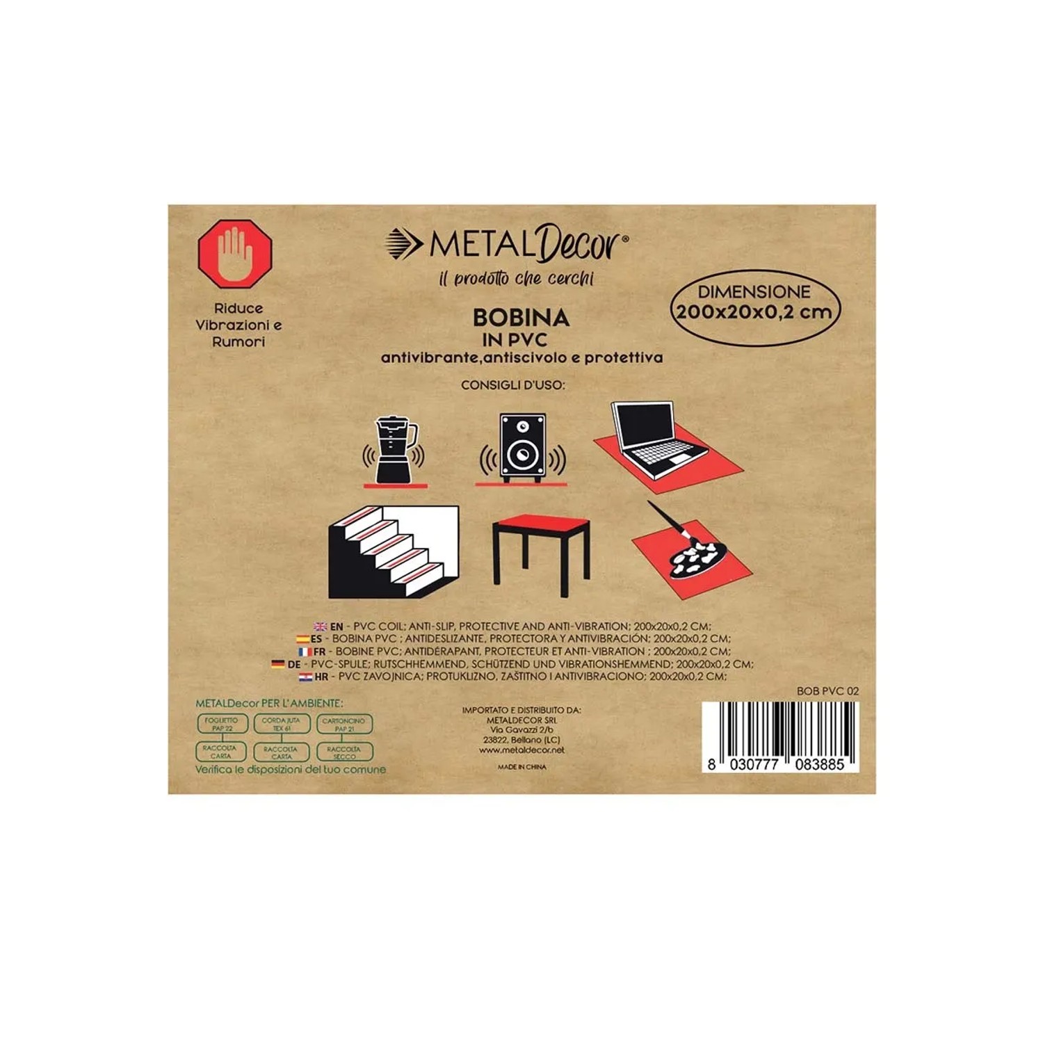 t.b.t. per lavatrici, antivibrante e antiscivolo.